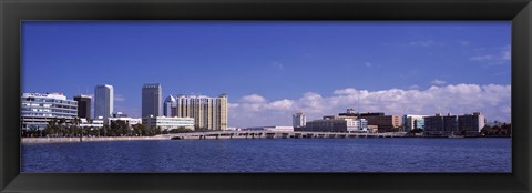Framed City at the waterfront, Hillsborough Bay, Tampa, Hillsborough County, Florida, USA Print