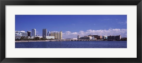 Framed City at the waterfront, Hillsborough Bay, Tampa, Hillsborough County, Florida, USA Print