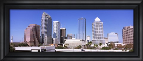 Framed Skyscraper in a city, Tampa, Hillsborough County, Florida, USA Print