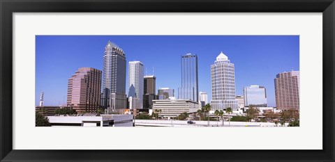 Framed Skyscraper in a city, Tampa, Hillsborough County, Florida, USA Print