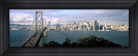 Framed San Francisco skyline with Bay Bridge, California, USA Print