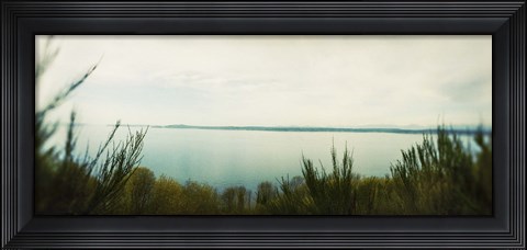 Framed Park along an inlet, Puget Sound, Discovery Park, Magnolia, Seattle, Washington State, USA Print
