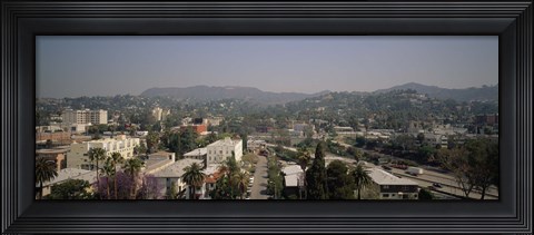 Framed Buildings in a city, Hollywood, City of Los Angeles, California, USA Print