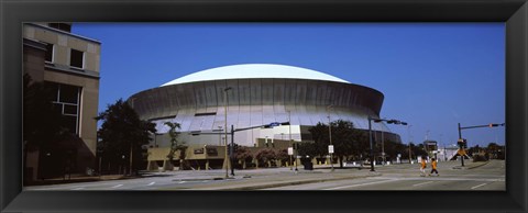Framed Low angle view of a stadium, Louisiana Superdome, New Orleans, Louisiana, USA Print