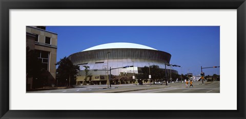 Framed Low angle view of a stadium, Louisiana Superdome, New Orleans, Louisiana, USA Print