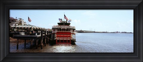 Framed Paddleboat Natchez in a river, Mississippi River, New Orleans, Louisiana, USA Print