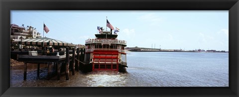 Framed Paddleboat Natchez in a river, Mississippi River, New Orleans, Louisiana, USA Print