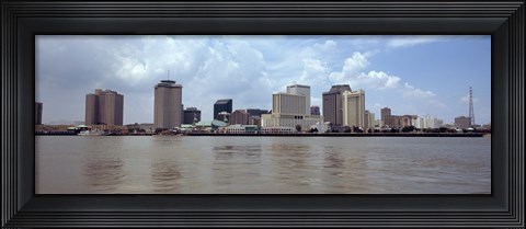Framed Buildings viewed from the deck of Algiers ferry, New Orleans, Louisiana Print