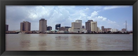 Framed Buildings viewed from the deck of Algiers ferry, New Orleans, Louisiana Print