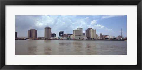 Framed Buildings viewed from the deck of Algiers ferry, New Orleans, Louisiana Print