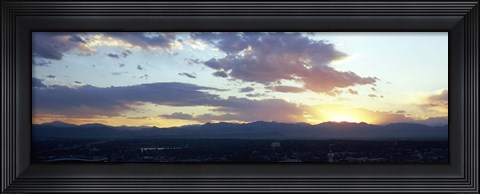 Framed City at the sunrise, Denver, Colorado, USA Print