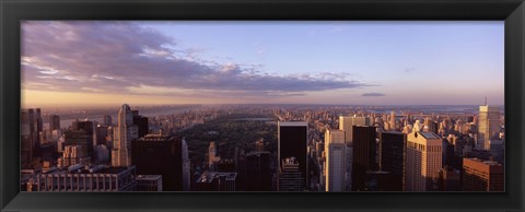 Framed Cityscape at sunset, Central Park, East Side of Manhattan, New York City, New York State, USA 2009 Print