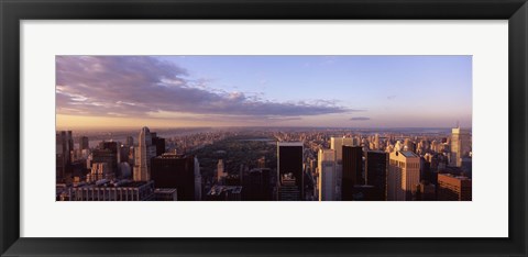 Framed Cityscape at sunset, Central Park, East Side of Manhattan, New York City, New York State, USA 2009 Print