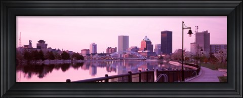 Framed Buildings at the waterfront, Genesee, Rochester, Monroe County, New York State Print