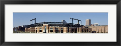 Framed Baseball park in a city, Oriole Park at Camden Yards, Baltimore, Maryland, USA Print