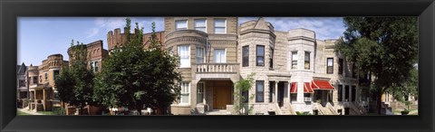 Framed 180 degree view of buildings in a city, Chicago, Cook County, Illinois, USA Print