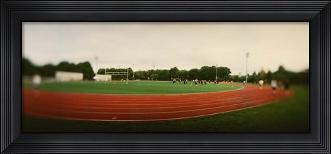 Framed Running track in a park, McCarran Park, Greenpoint, Brooklyn, New York City, New York State, USA Print