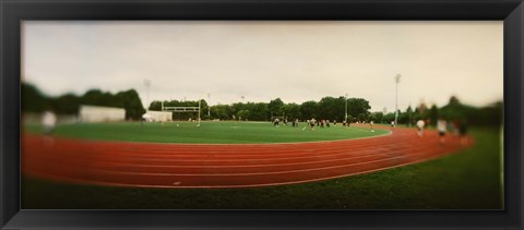 Framed Running track in a park, McCarran Park, Greenpoint, Brooklyn, New York City, New York State, USA Print