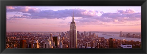 Framed Aerial view of Midtown Manhattan, New York City Print