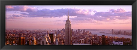 Framed Aerial view of Midtown Manhattan, New York City Print