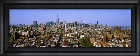 Framed Aerial view of Manhattan and Empire State building, New York City, New York State, USA Print