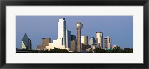 Framed Skyline View of Dallas, Texas Print