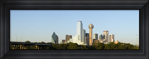 Framed Daytime View of the Dallas, Texas Skyline Print
