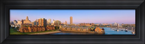 Framed High angle view of a city, Buffalo, New York State, USA Print