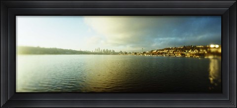 Framed City at the waterfront with Gasworks Park in the background, Seattle, King County, Washington State, USA Print