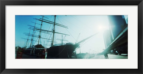 Framed Sailboat at the port, South Street Seaport, Manhattan, New York City, New York State, USA Print