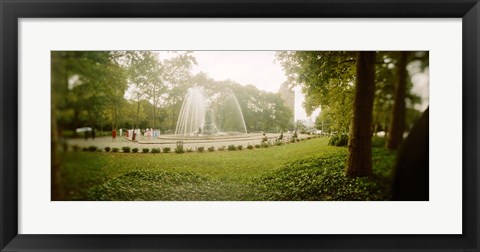 Framed Fountain in a park, Prospect Park, Brooklyn, New York City, New York State, USA Print