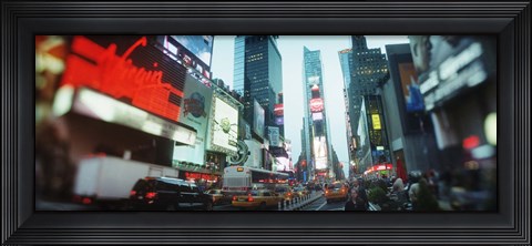 Framed Buildings lit up at dusk, Times Square, Manhattan, New York City, New York State, USA Print