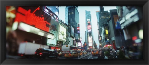 Framed Buildings lit up at dusk, Times Square, Manhattan, New York City, New York State, USA Print