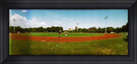 Framed People jogging in a public park, McCarren Park, Greenpoint, Brooklyn, New York City, New York State, USA Print