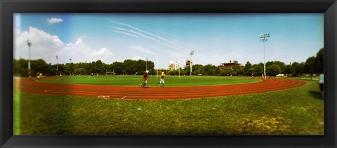 Framed People jogging in a public park, McCarren Park, Greenpoint, Brooklyn, New York City, New York State, USA Print