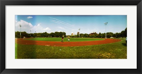 Framed People jogging in a public park, McCarren Park, Greenpoint, Brooklyn, New York City, New York State, USA Print