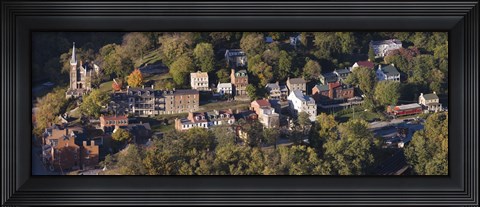 Framed Buildings in a town, Harpers Ferry, Jefferson County, West Virginia, USA Print