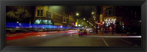 Framed Traffic on the road, Lincoln Park, Chicago, Illinois, USA Print