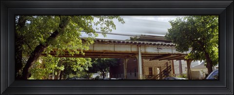 Framed Elevated train on a bridge, Ravenswood neighborhood, Chicago, Illinois, USA Print