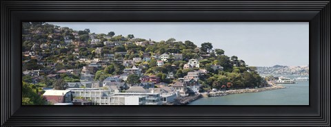 Framed City at the waterfront, Sausalito, Marin County, California, USA Print