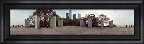 Framed 360 degree view of a war memorial, East Coast Memorial, Battery Park, Manhattan, New York City, New York State, USA Print