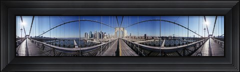 Framed 360 Degree View of the Brooklyn Bridge Print
