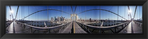 Framed 360 Degree View of the Brooklyn Bridge Print
