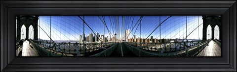 Framed Mirror View of the Brooklyn Bridge Print
