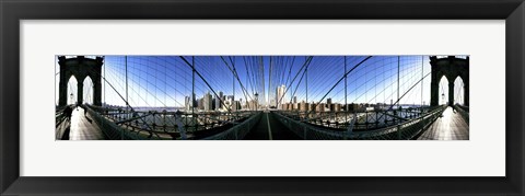 Framed Mirror View of the Brooklyn Bridge Print