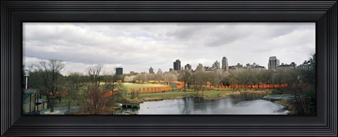 Framed Gates in a park, The Gates, Central Park, Manhattan, New York City, New York State, USA Print