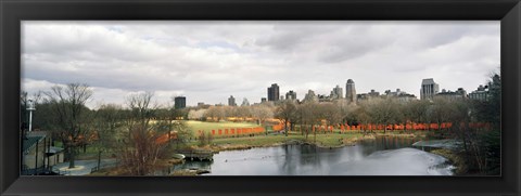 Framed Gates in a park, The Gates, Central Park, Manhattan, New York City, New York State, USA Print