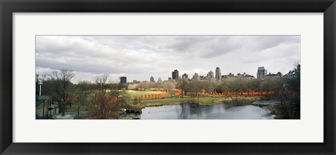 Framed Gates in a park, The Gates, Central Park, Manhattan, New York City, New York State, USA Print