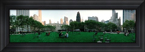 Framed 360 degree view of a public park, Bryant Park, Manhattan, New York City, New York State, USA Print