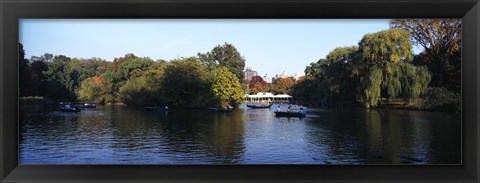 Framed Lake in a park, Central Park, Manhattan, New York City, New York State, USA Print